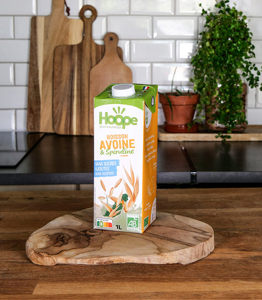 Havre & Spirulina Plantebasert drikk 1 L, Økologisk - HOOPE