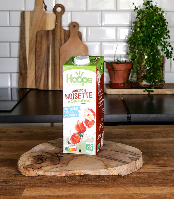 Hasselnøtter & Spirulina Plantebasert drikk 1 L, Økologisk - HOOPE