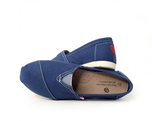 Håndlaget Espadrilles Marineblå - Made in France