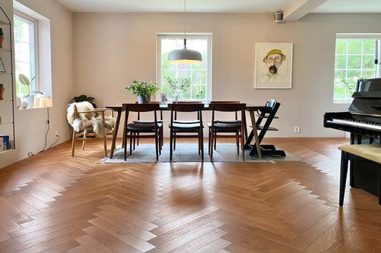 Fauve Fransk Eik Fiskebensparkett med klikksystem