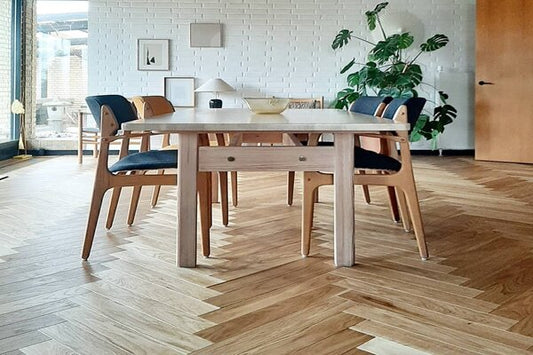 Naturoljet Fransk Eik Fiskebensparkett med klikksystem