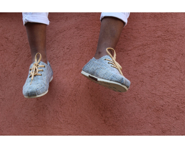 Håndlaget Chinée Espadrilles med snøring - Made in France