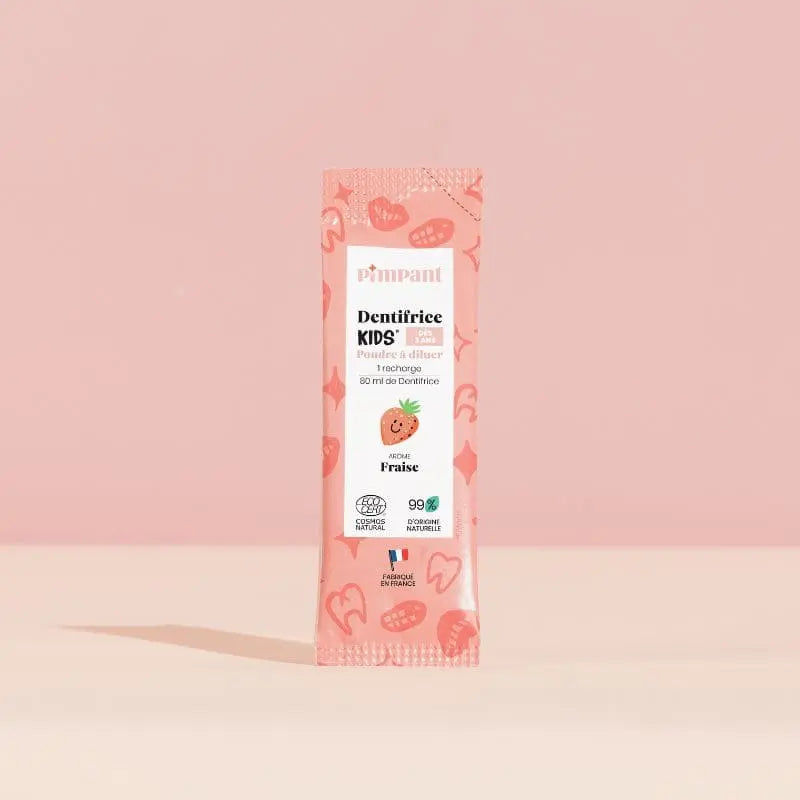 Jordbær Barnetannkrem Oppdagelsessett (1 flaske + 1 refill)