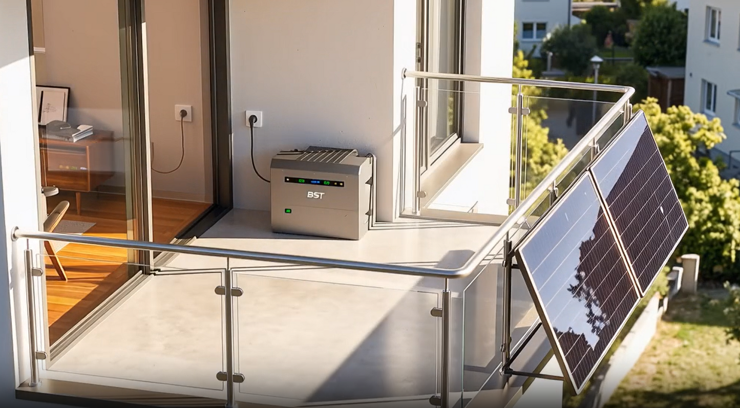Solcellebatteri med Hybrid Inverter (3,6 kWh / 2000W PV)