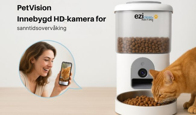 Automatisk Fôr Dispenser & Drikkefontene med kamera for Katt & Små Hund, Nutribot Cam+ C8