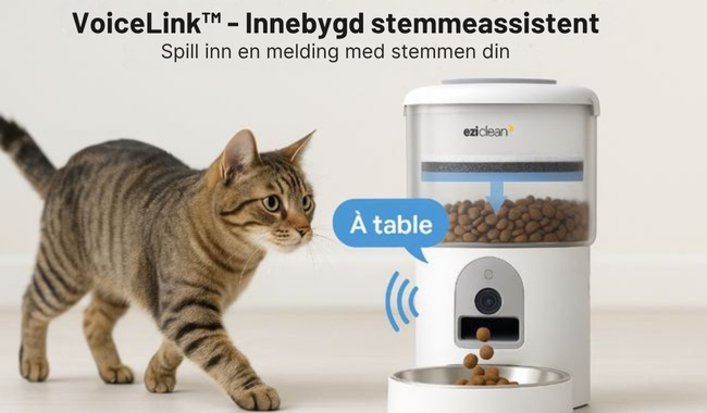 Automatisk Fôr Dispenser & Drikkefontene med kamera for Katt & Små Hund, Nutribot Cam+ C8