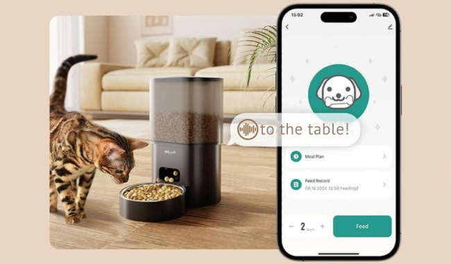 Automatisk Fôr Dispenser & Drikkefontene for Katt & Små Hund, Nutribot Connect C4