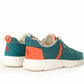 Håndlaget Sneakers Orange Vert - Made in France