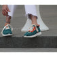 Håndlaget Sneakers Orange Vert - Made in France