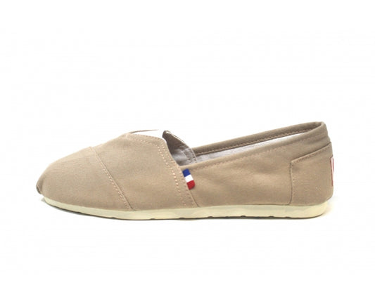 Håndlaget Espadrilles Kaffebeige i resirkulert bomull