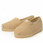Håndlaget Espadrilles Compensée Beige- Made in France