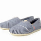 Håndlaget Espadrilles Blå & Hvit striper - Made in France