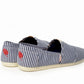 Håndlaget Espadrilles Blå & Hvit striper - Made in France