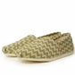 Håndlaget Espadrilles Verte tissée à motif- Made in France