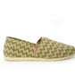 Håndlaget Espadrilles Verte tissée à motif- Made in France
