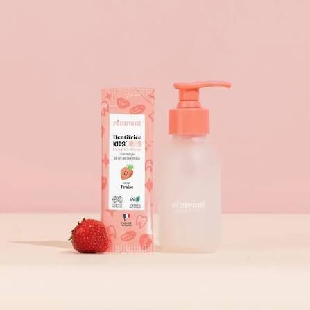 Jordbær Barnetannkrem Oppdagelsessett (1 flaske + 1 refill)