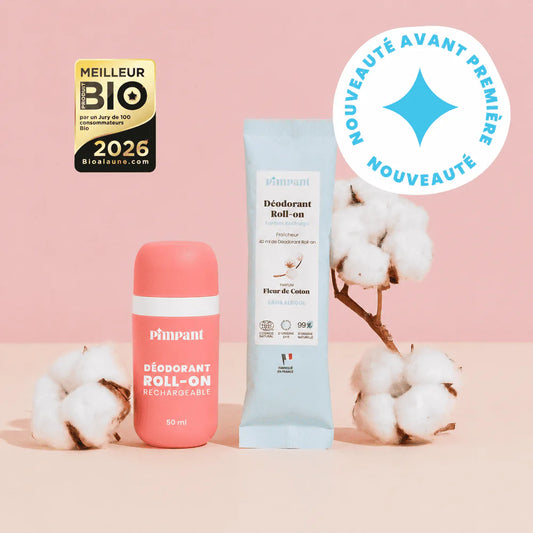 Cotton Flower Roll-on deodorantsett